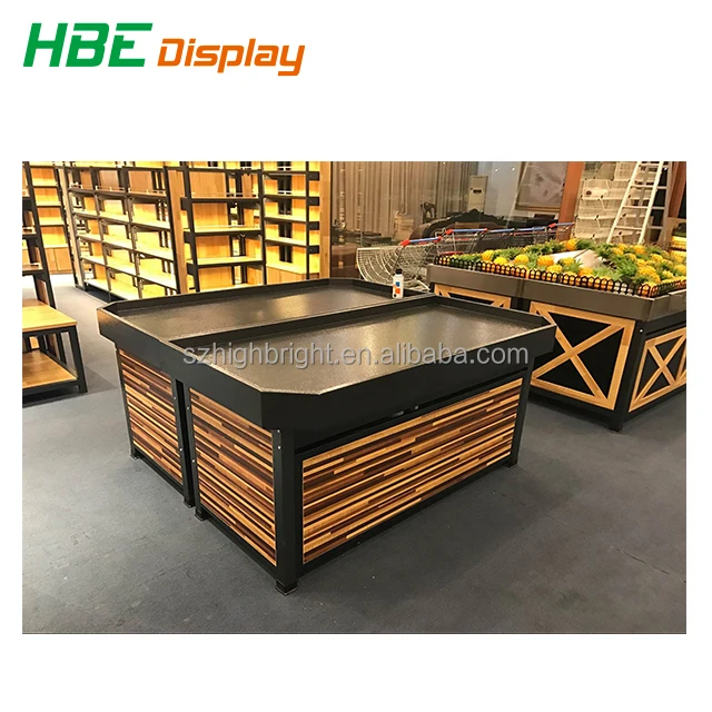 luxury store wood display rack fruit and vegetable rack