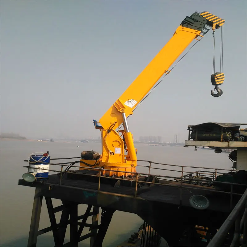 Marine Hydraulic Telescopic Folding Boom Crane