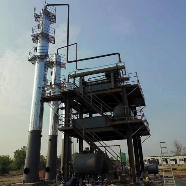 
3-20Tons/day Hot sales used engine oil refinery plant of thin film evaporator 