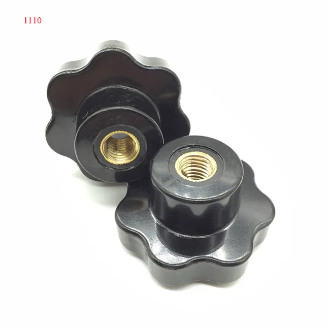 M8 Brass Insert Through Thread Star Knob