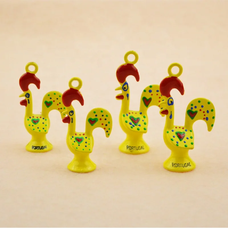 Traditional Portuguese Decorative Good Luck Rooster Metal Fridge Magnet Portugal Cock Tourist Souvenir Magnet
