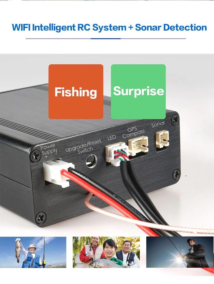 
Phiradar gps fish finder wifi intelligent remote control system and fish finder for baitboat 