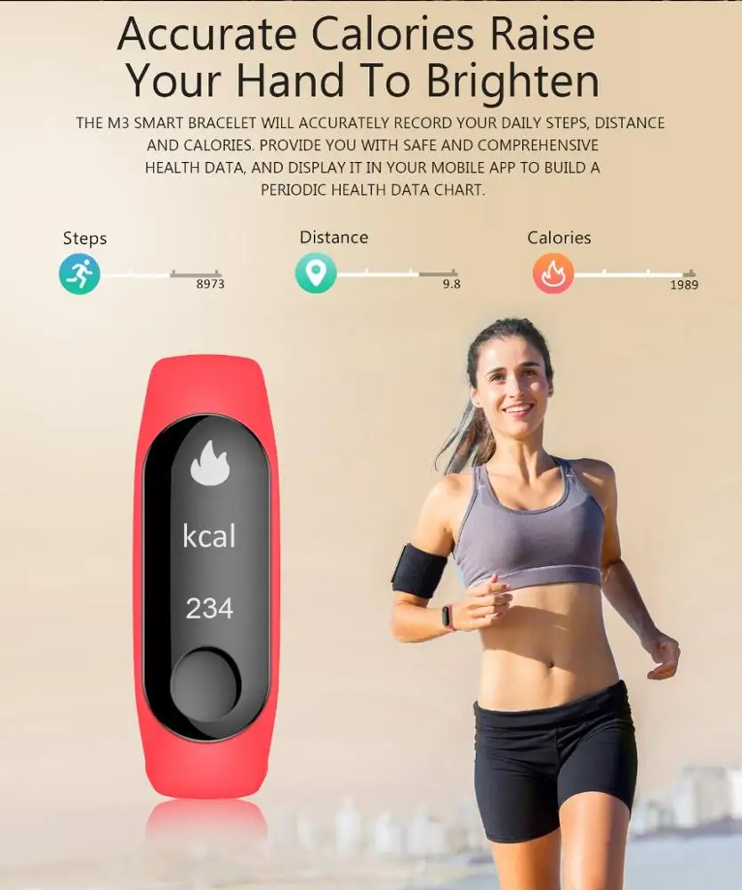 New products M3 m2 smart band / smart bracelet / smart fitness band online shopping free shipping