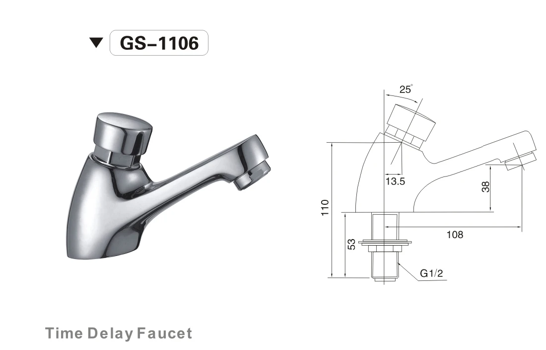 Hot Sale Self-Closing Bathroom Basin Faucet High Quality Time Delay Faucet