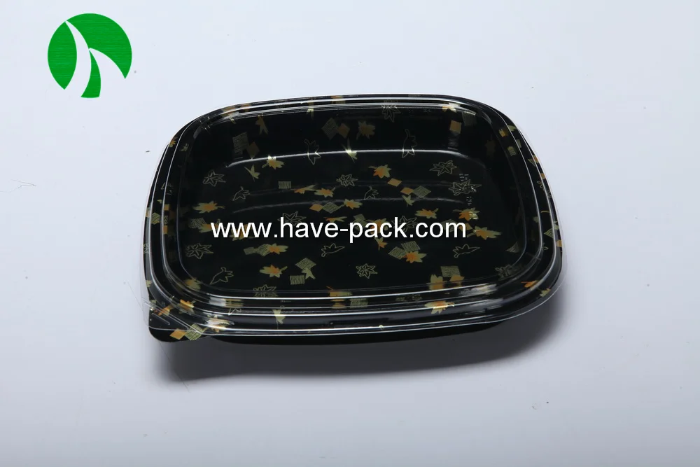 Square HP-36 sushi container box anti-fog plastic plate trays