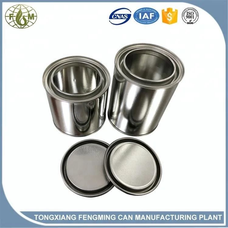 
chemical packaging container 250ml standard paint tin cans sizes 