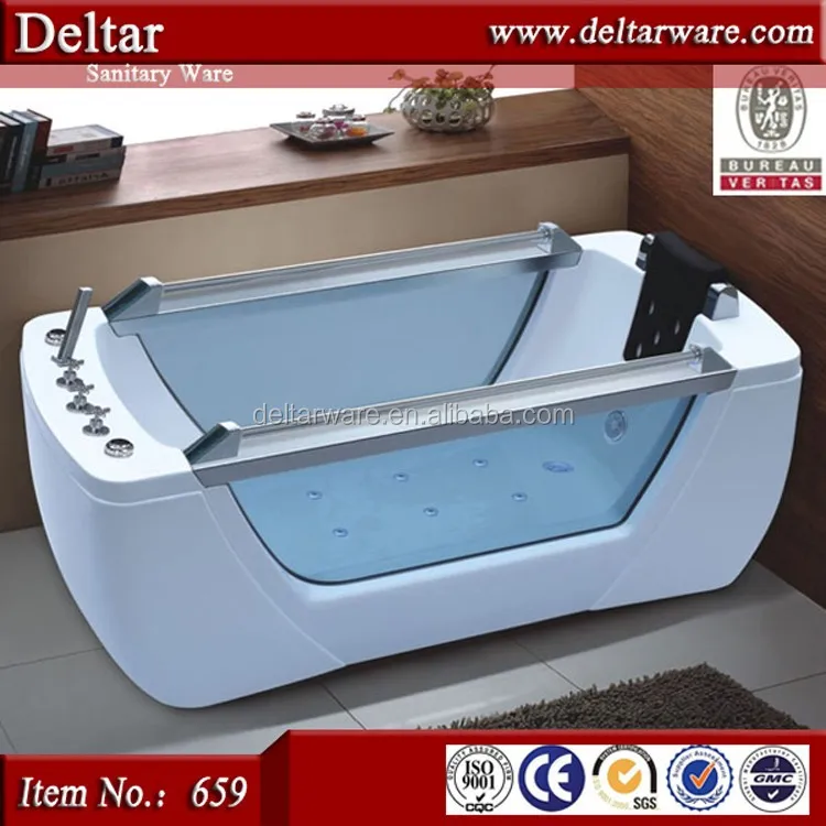 Acrylic Bathtub with Tv, Inflatable Bathtub for Adults Modern Colored Bathtubs, Coffee Color Bathtubs Massage Corner One Person