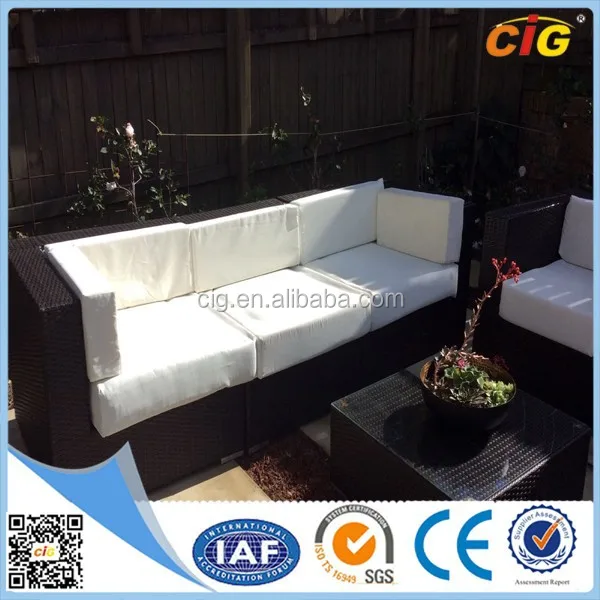 Good quality black and white corner sofa set