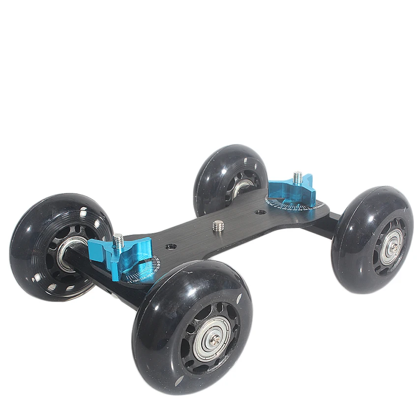 VGEET universal super mute black track skater table top mini video camera dolly for DSLR camera accessories