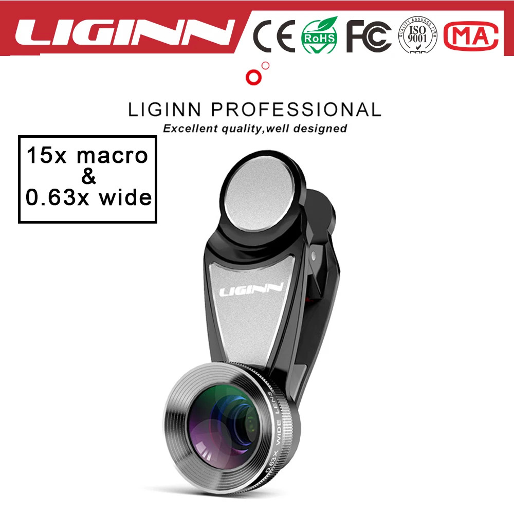Liginn Китай поставщик профессионального HD Super 0.63X широкоугольный 15X макро для iPhone 5/5S/6 все smart телефон