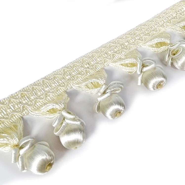 2017 New Arrival Fashionable Decorative Garment Polyester Tassel Fringe Trimming Bulk