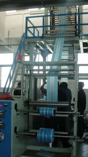 PE film blowing machine with double colors