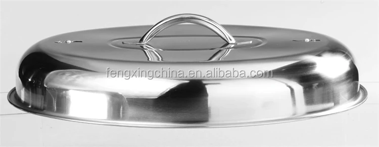Best Selling Products 3pcs 16inch Stainless Steel 42cm Covered Oval Chicken Roasting Pan