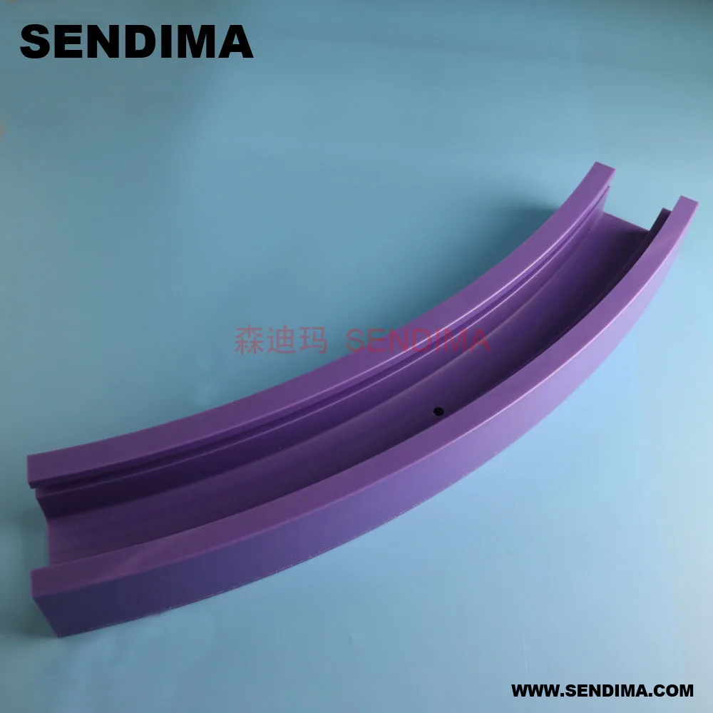 Machined Processed UHMWPE Curve Guide Track Chain conveyor rail ,Black uhmwpe curve chain guide track for conveyor industry