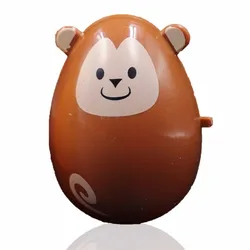 Hot sale surprise to animal plastic easter egg for children 6*4cm plastic easter egg for sale