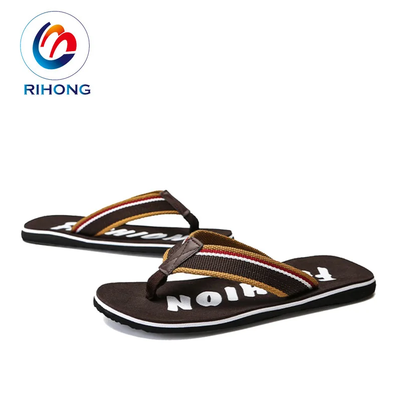 summer custom embossed logo upsole thailand style eva men slide flip flop shoes