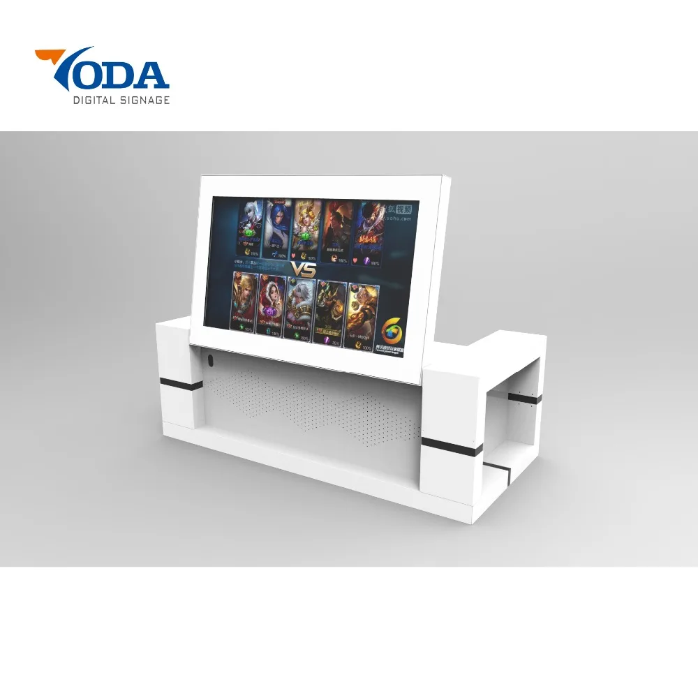 Luxury lifting LCD Windows Operating System Restaurant touch table with integrated monitor