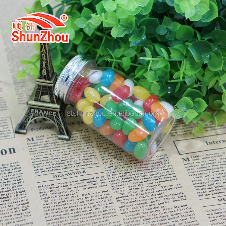
75g wish bottle multi color sour fruity jelly beans candy 