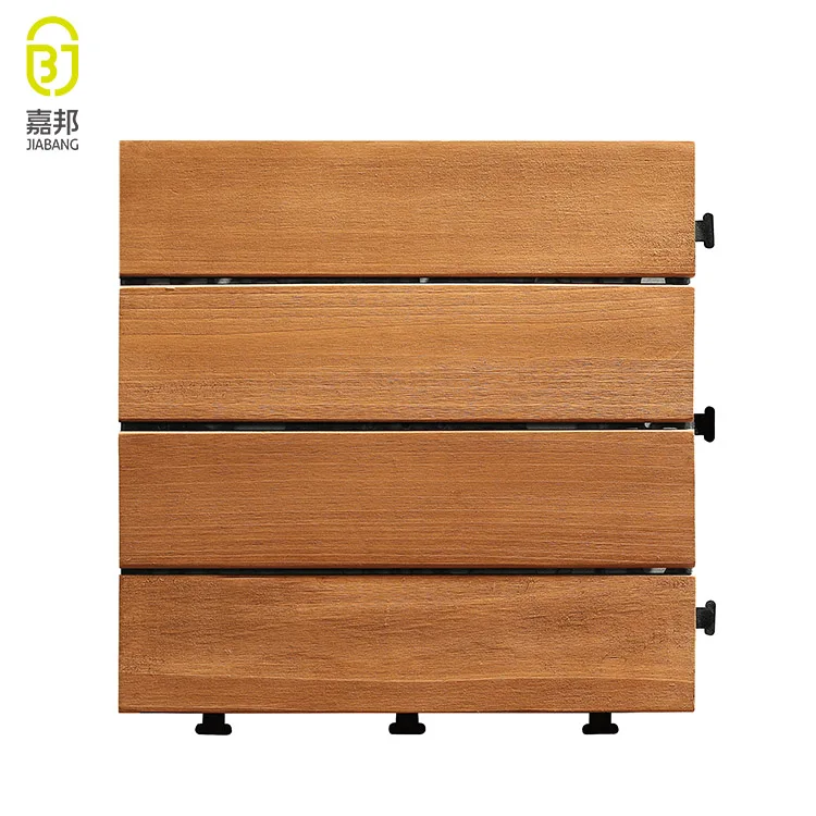 outdoor garden supplies gazebos plastic base interlocking parquet teak wood decking floor tile