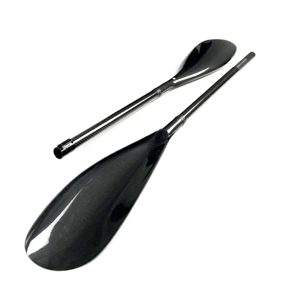
cheapest 2 PC Straight Shaft adjustable wing 100% 3K twill carbon canoe kayak for sale 