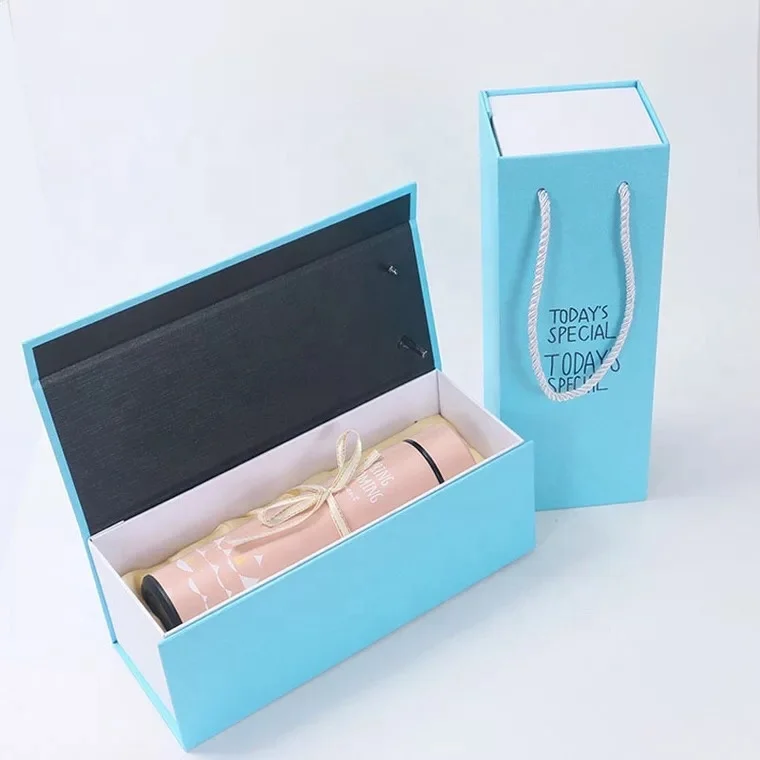 
Luxury Flip top boxes with handle for wine cups packing 