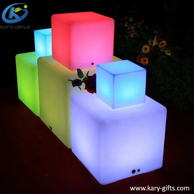 RGB Plastic Bar Storage Home Goods LED Lighting Up Cube Furniture