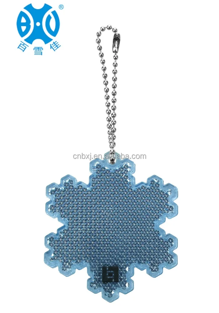 Snowflake high visibility Safety Reflective Keychain