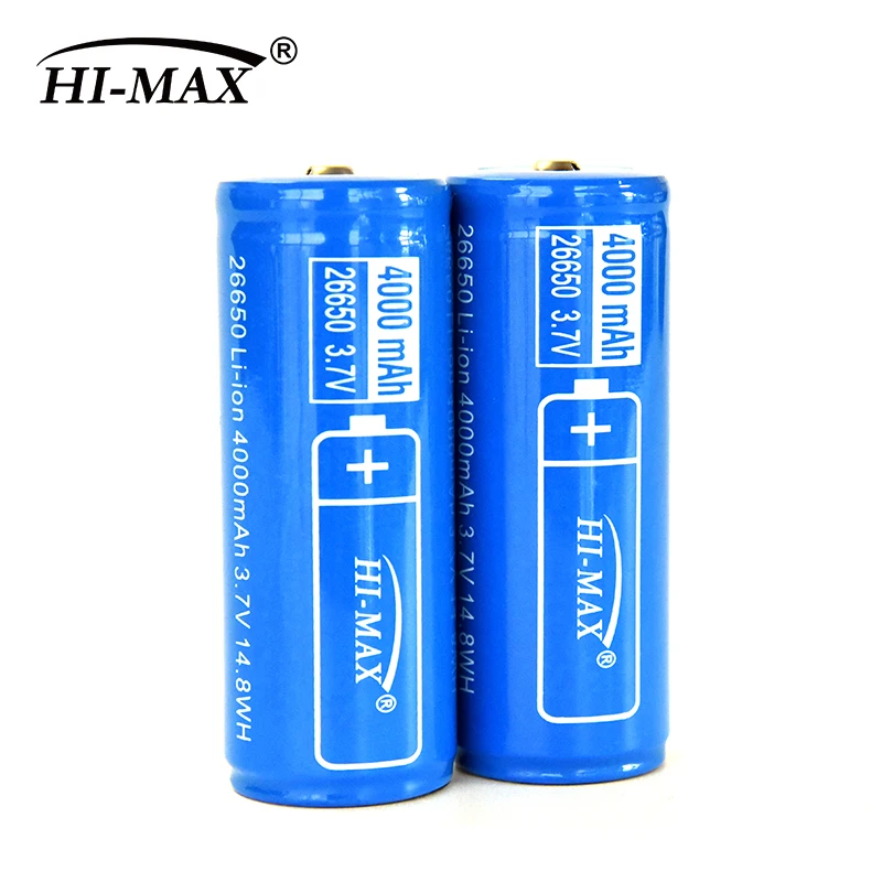 26650 battery 4000mah Torch Light Rechargeable Battery Diving light Canister Battery
