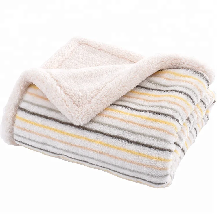 Luxury Newborn Baby Warm Soft Faux Fur Sherpa Throw Blanket