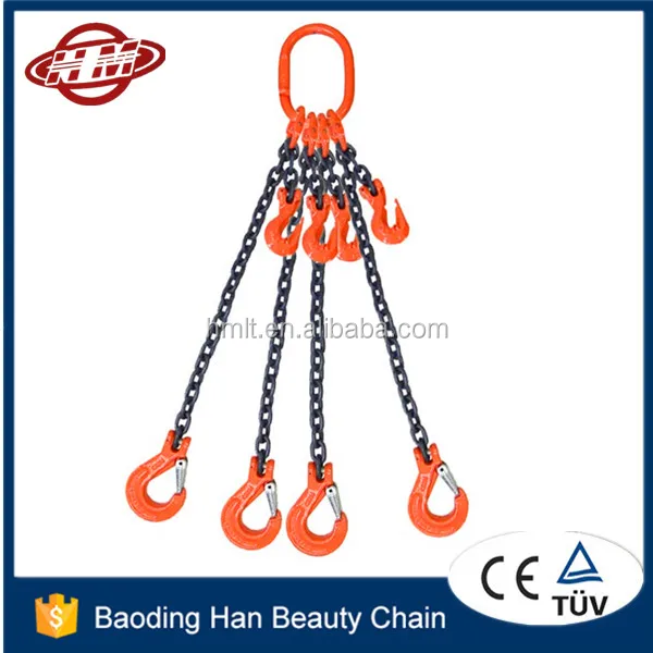 heavy duty g80 4 leg lifting chains slings