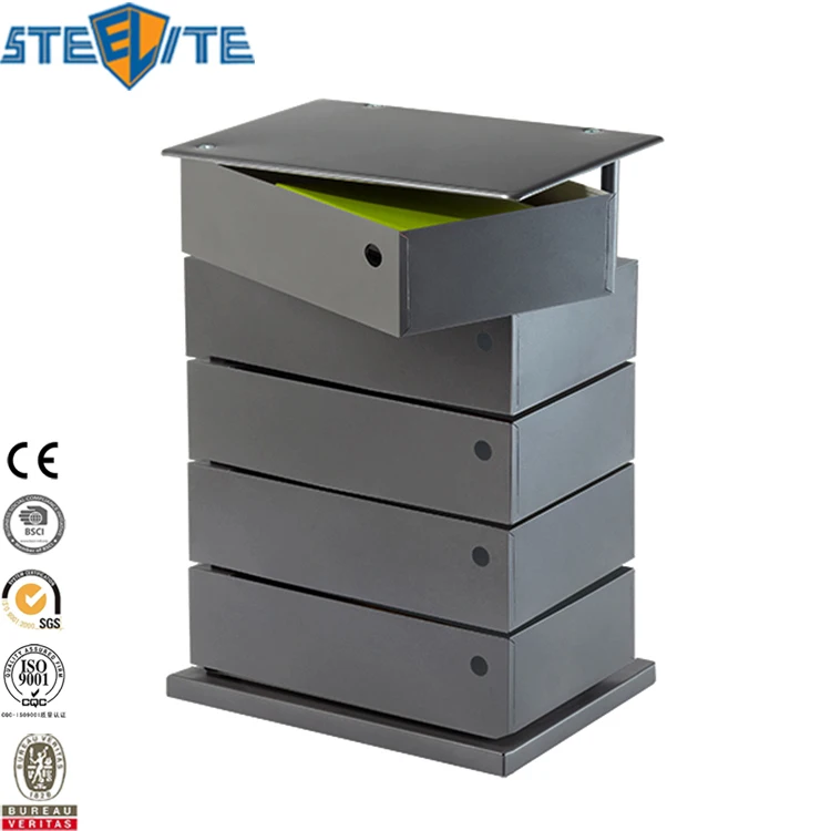 Large Multifunction 5-Bin Storage Tower