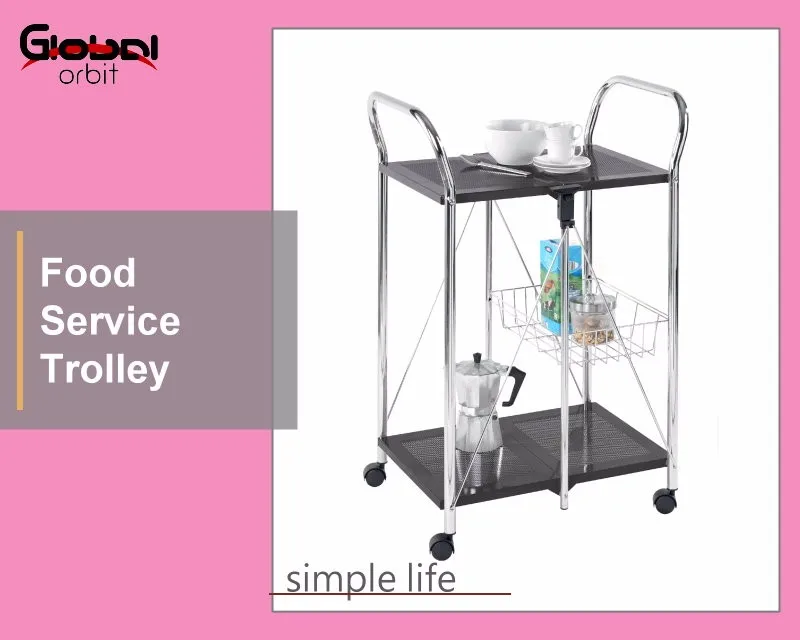 Kitchen Serving Cart, Storage Food Cart With Wheels