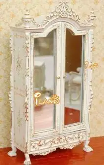 iland Miniatures Dollhouse Miniature Furniture Bedroom Victorian Style Cabinet w/ Mirror JB0032