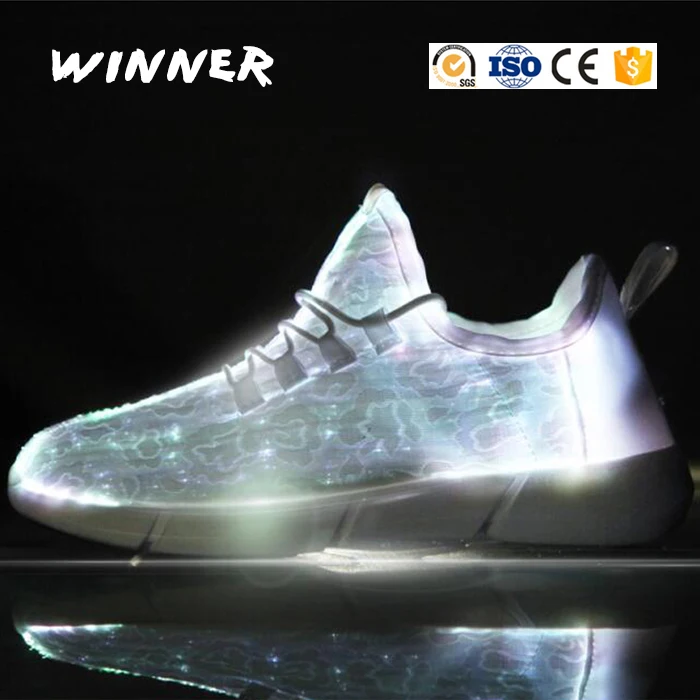 
2021 New design rechargeable sports breathable causal sneaker fashion led shoes for kid 