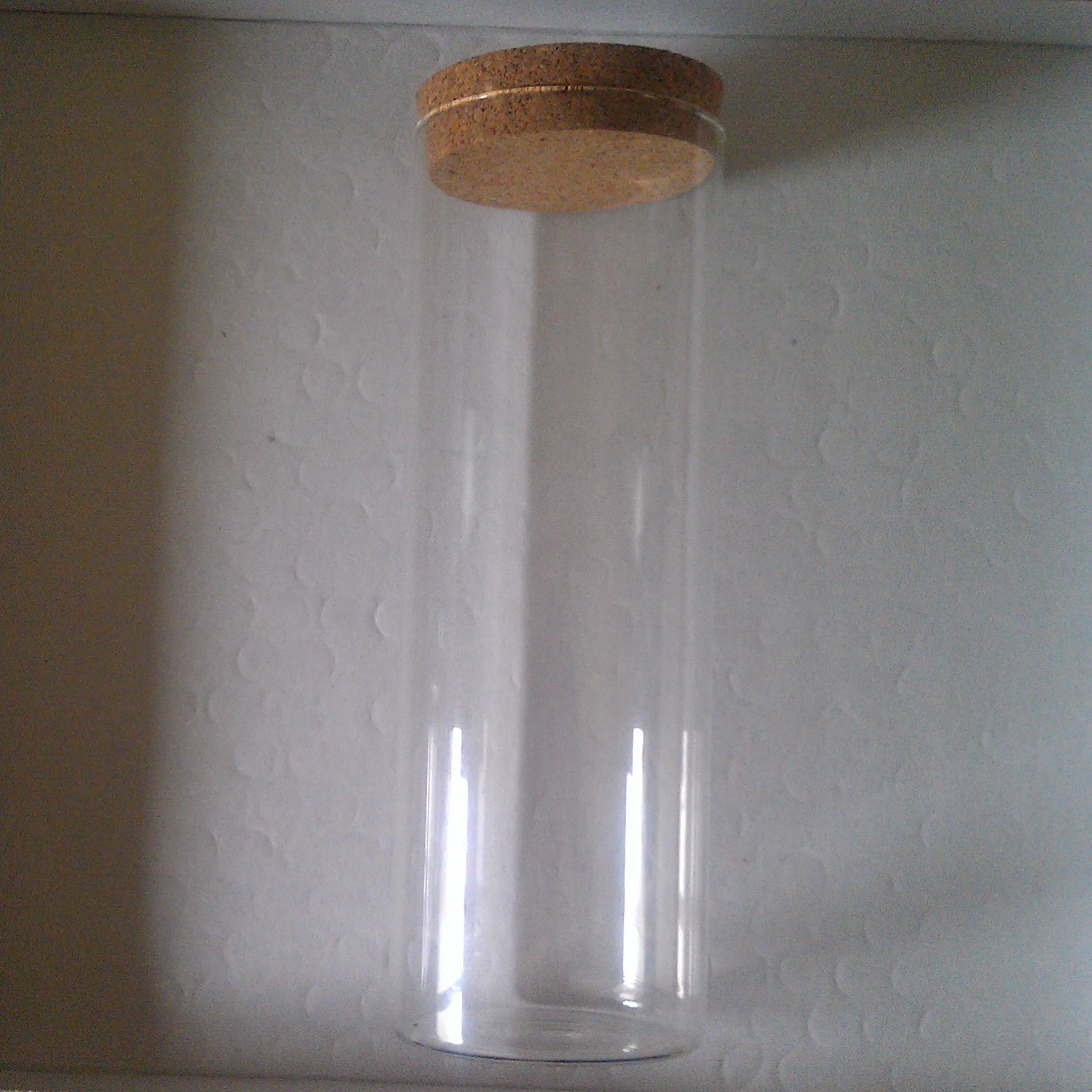 Factory Supply Big Decoration Glass Tube Glass Jar Cylinder Glass Bottle With Cork