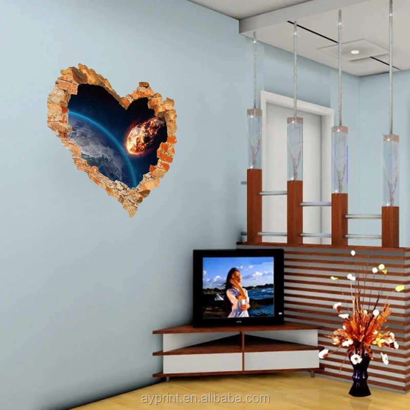 
SK63001 3D Meteor Earth Universe Removable Wall Sticker 
