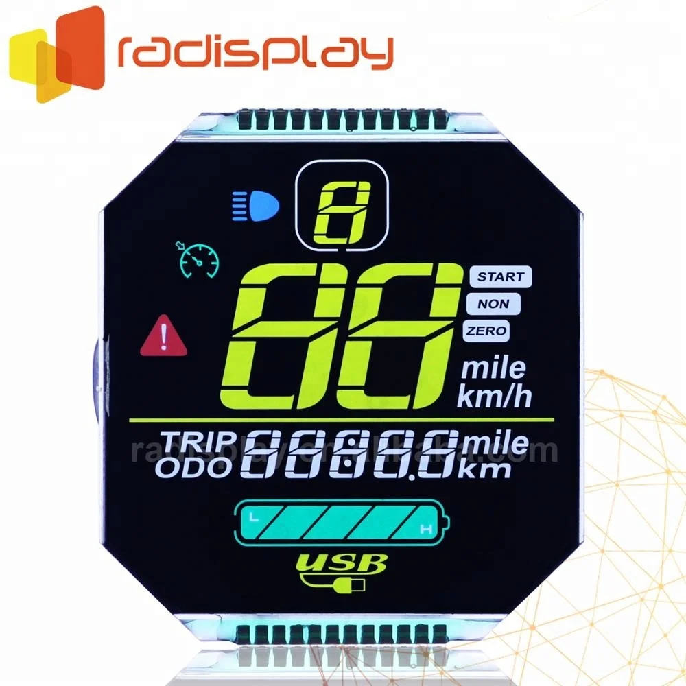 Custom Electric Vehicle Motorcycle Lcd Display For Speedometer