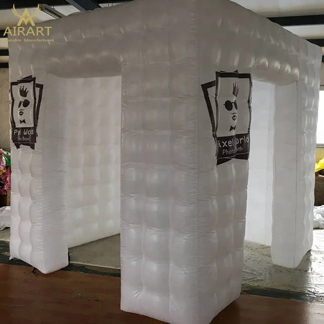 Silver inflatable photo booth decoration event advertising inflatable