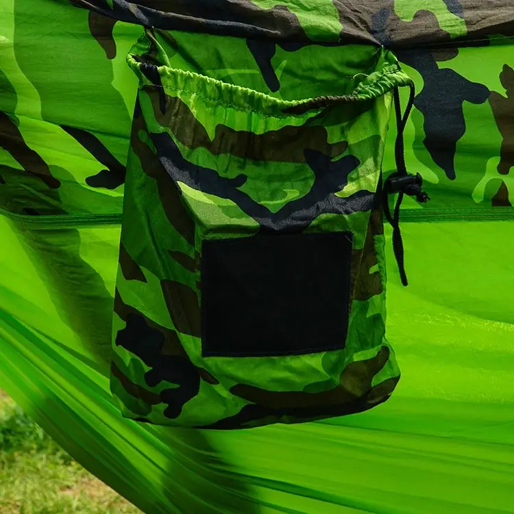 Camouflage Mosquito Net Outdoor Hammock Swing Chair Travel Bed Lightweight Parachute Fabric Double Hammock For Hiking