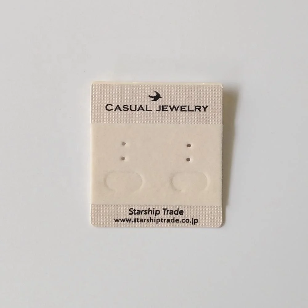 Customized velvet lamination earring necklace crafts jewelry display packaging cards