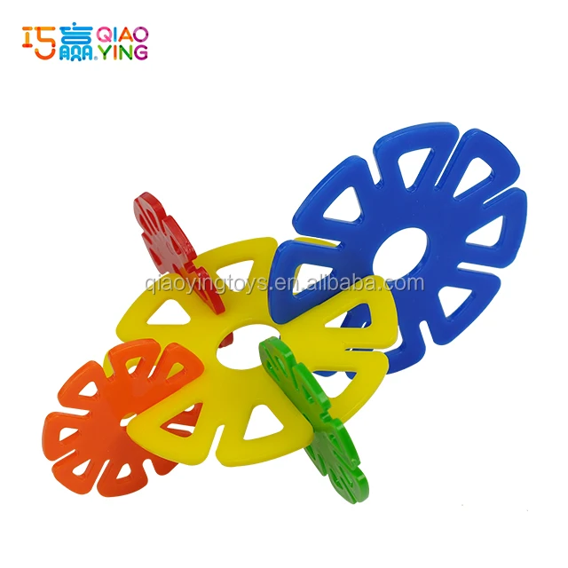 Two Mixed Size Linking Discs, Interlocking Plastic Disc Set Construction Toys For Kids-640 Pieces