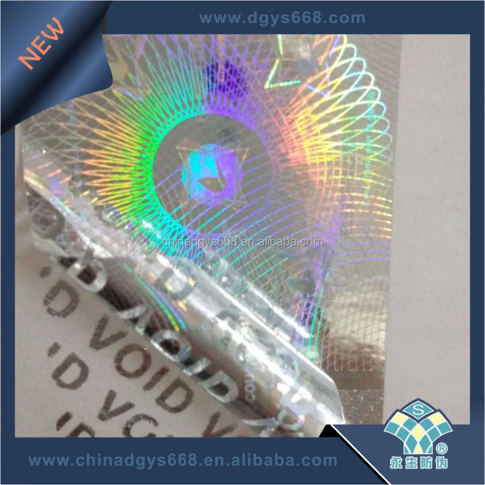 VOID tamper evident security hologram label