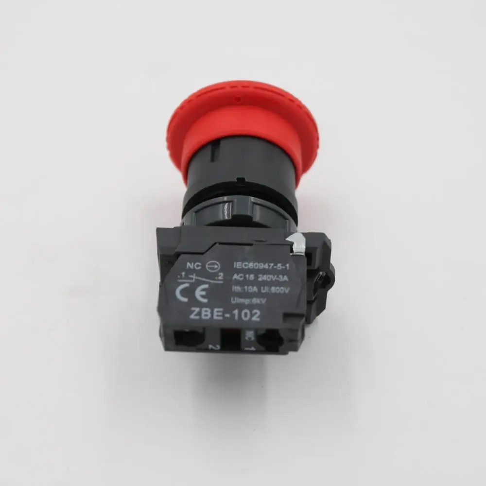 XB5 Series 22mm emergency mushroom push button switch XB5-AS542 with self-locking push button switch