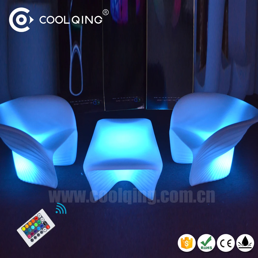 Durable Fancy 16 color changing glow illuminated light up LED furniture sofa chair table for event club