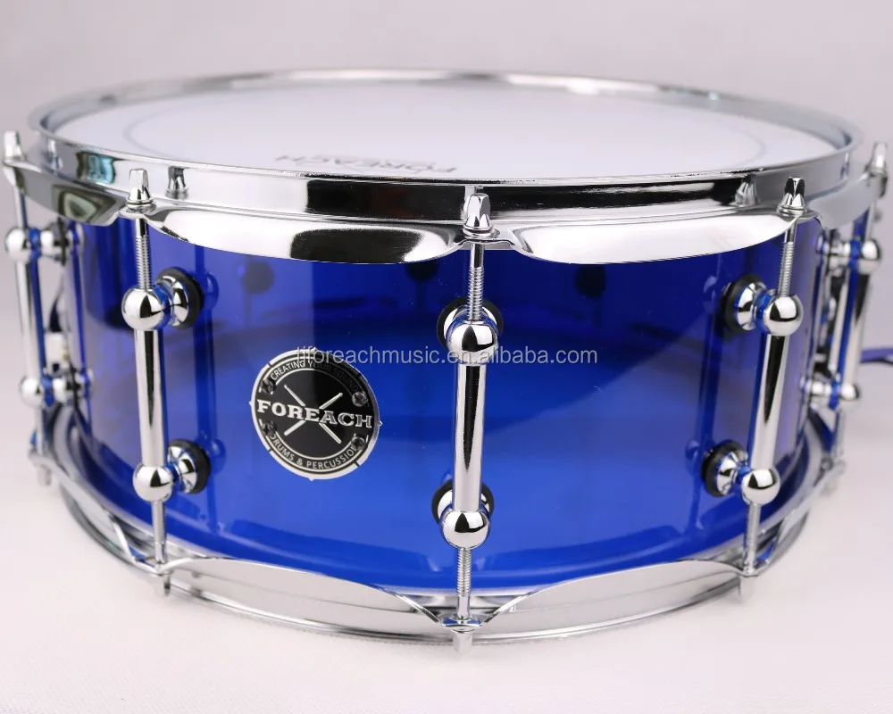 
Seamless Blue Acrylic Snare Drum 14