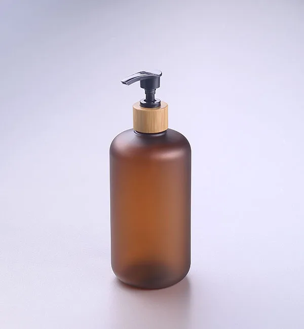 empty pet plastic bottle with lotion pump for shampoo 400ml wholesale