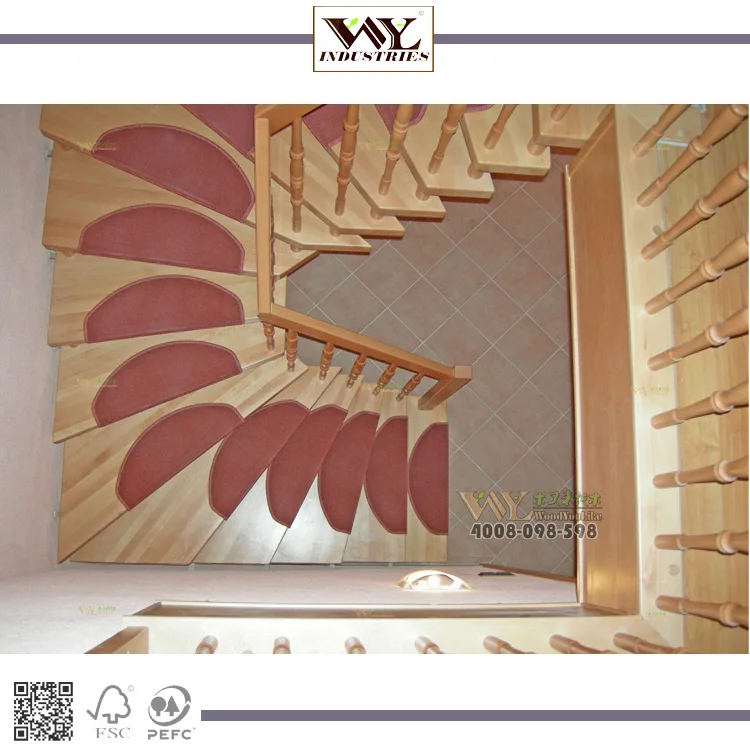 
Wholesale Solid Wood Tread Stairs Floating Cantilevered Staircase 