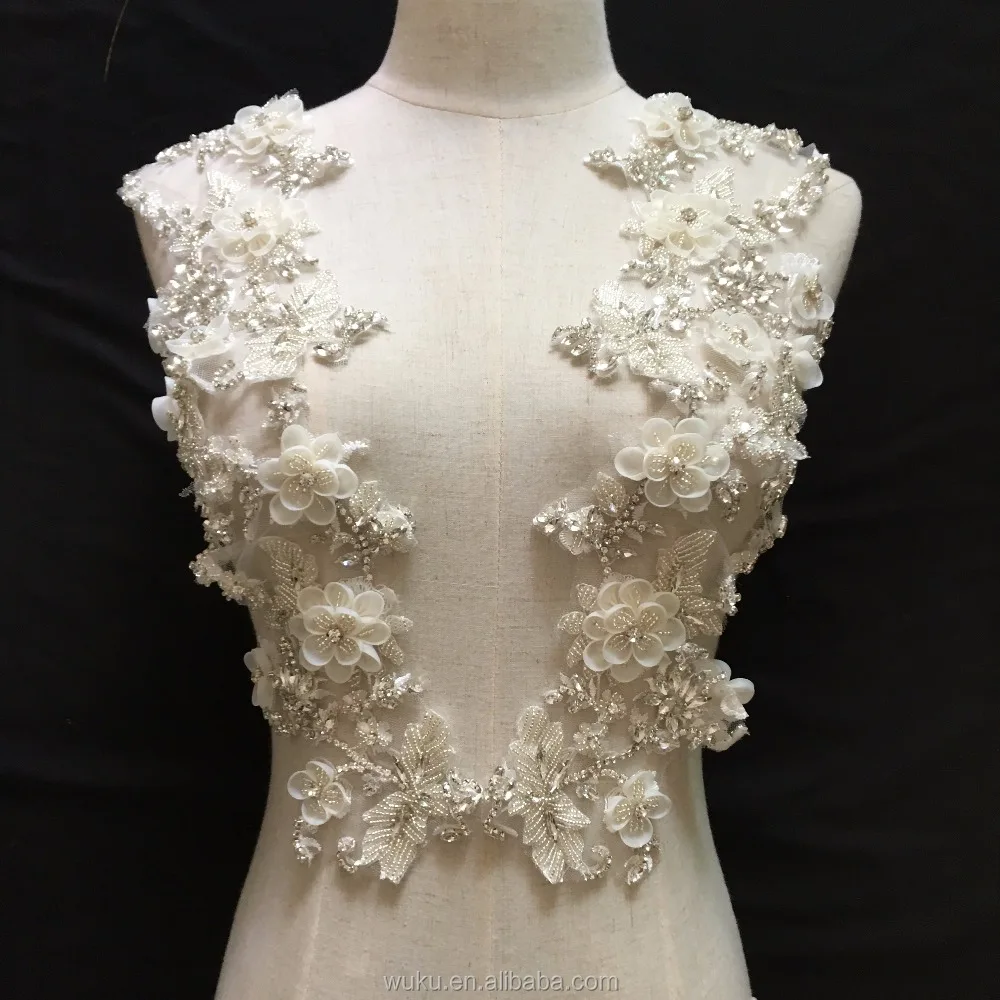 Wuku 2018 кружевные бусины с кристаллами для шитья аппликаций