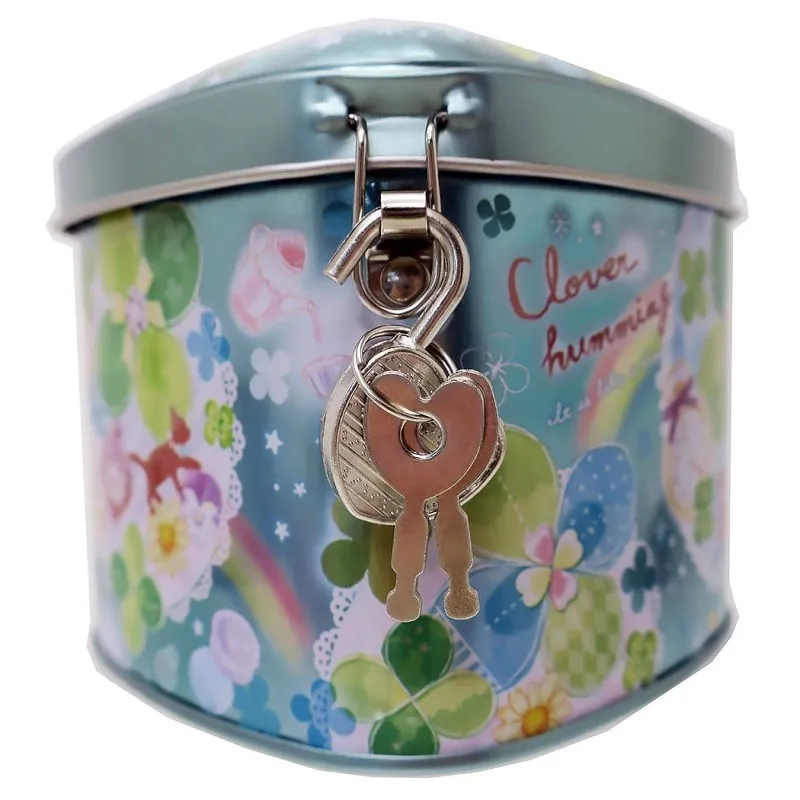 Heart-shaped Tin Can Coin Bank for Kids Metal Tin Piggy Bank Wholesale Small Cute Cartoon Coin Holder Save Coin Car Tin Box LXS