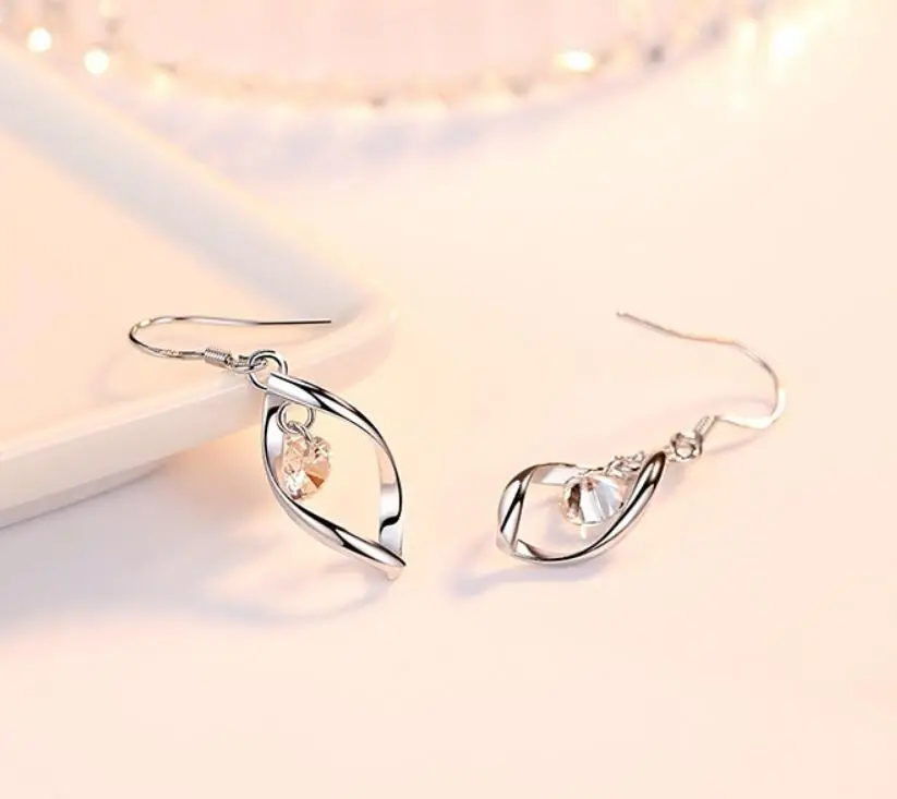 Hot Selling Zircon Earring Sterling Silver Plated New Korea Style Ear Hook Fashion Jewelry